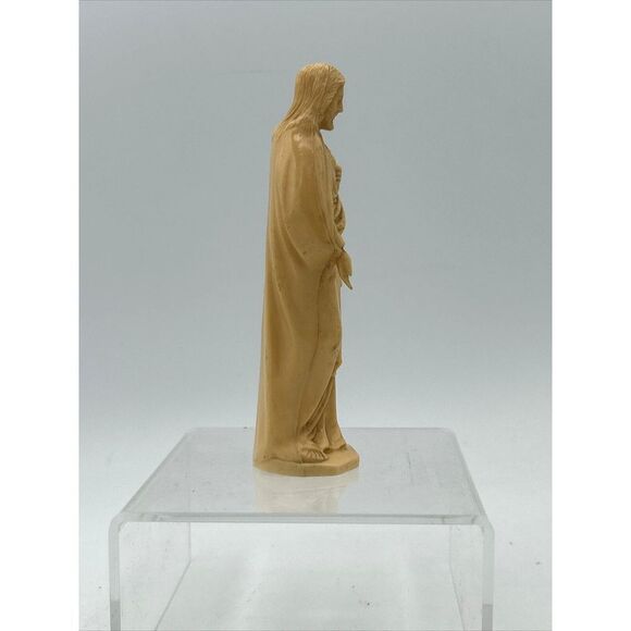Vintage Sacred Heart of Jesus Statue Figure‎ Devotional Shrine Altar Plastic 6" - Picture 4 of 5